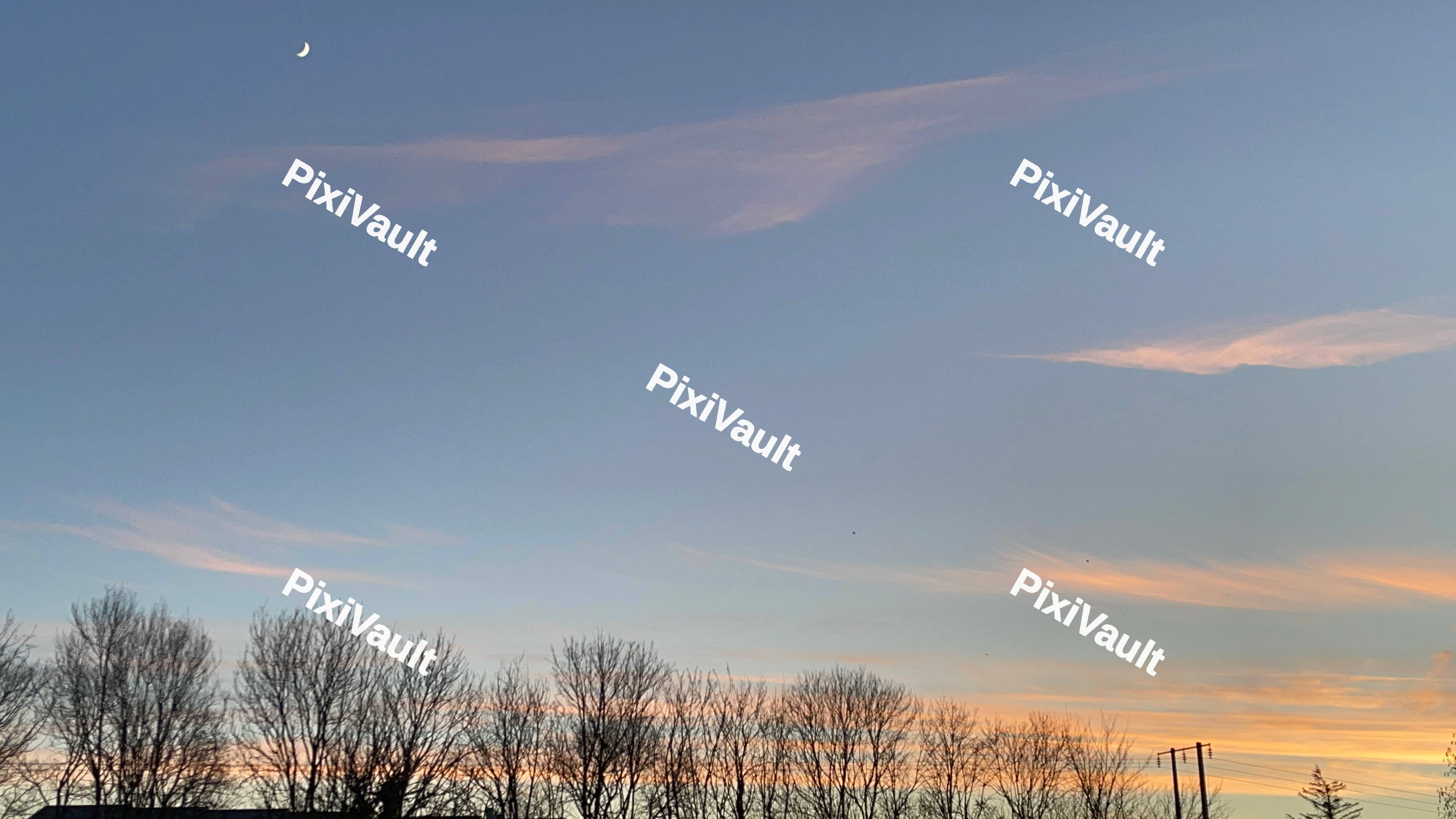 Sunset with Blue Skies
